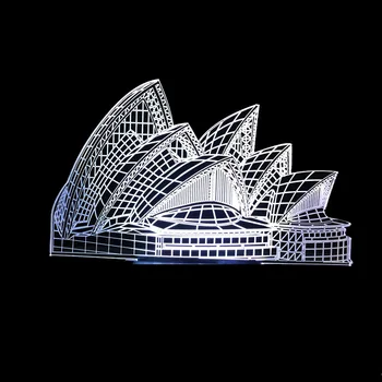 

Sydney Opera House 3d Led Light 7 Colorful Luminaria De Mesa Desk Lamp Decorative Gift Table 3d Nightlight