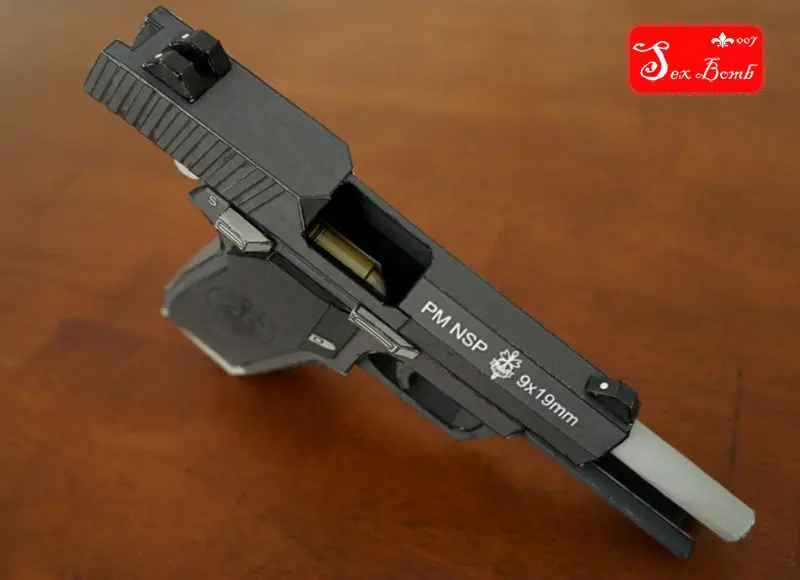 Масштабированная внутренняя структура HK_USP пистолет 3D бумажные модели для детей и взрослых оружие Бумажная модель игрушки движущаяся Молот слайд 2 в 1