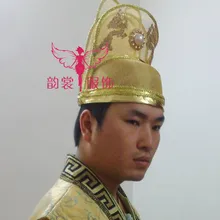 Tang император фотография или Сценическое использование волос тиары для мужчин Мужская шляпа