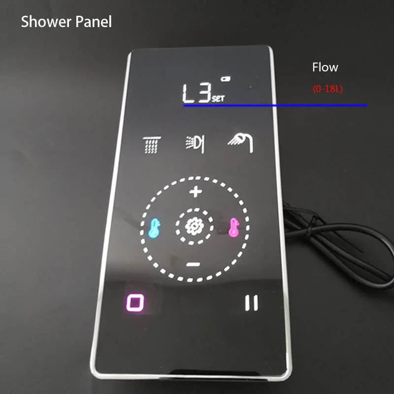 Digital Black LED Shower Controller Thermostat LCD Mixing Valve 2/3 Jet Blacked Shower Panel Faucet Bathroom Smart Display Mixer