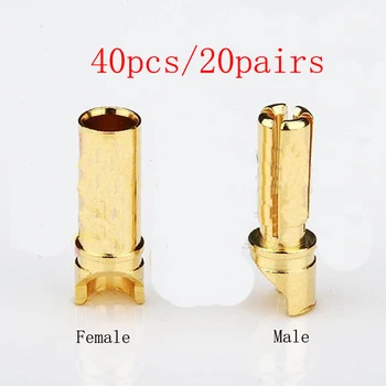 

Amass 7u Gold 50A 3.5mm Banana Plug Male Female Connector for Battery ESC Multicopter Aircraft Components DIY Model Accessories