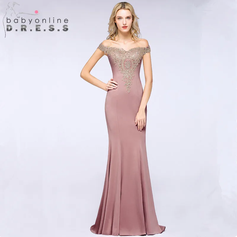 

Robe de Soiree Sexy Lace Crystals Pink Long Evening Dress 2019 Elegant Cap Sleeve Evening Party Dresses Vestido de Festa
