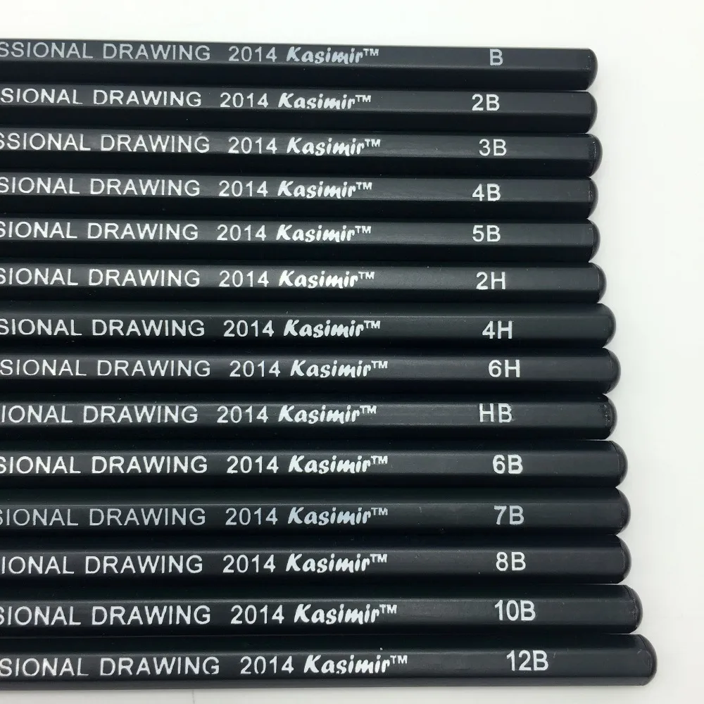 14pcs/set Sketch and Drawing Pencil Set 12B 10B 8B 7B 6B 5B 4B 3B 2B 1B HB 2H 4H 6H Best Quality Non-toxic Standard Pencils