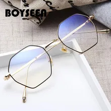 BOYSEEN металлический неправильный многоугольник оправа для очков в ретростиле художественные плоские зеркальные оптические очки могут быть оснащены очками для близорукости 1826