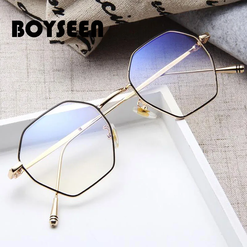 

BOYSEEN Metal irregular polygon glasses frame Retro art flat mirror Optical glasses Can be equipped with myopia glasses 1826