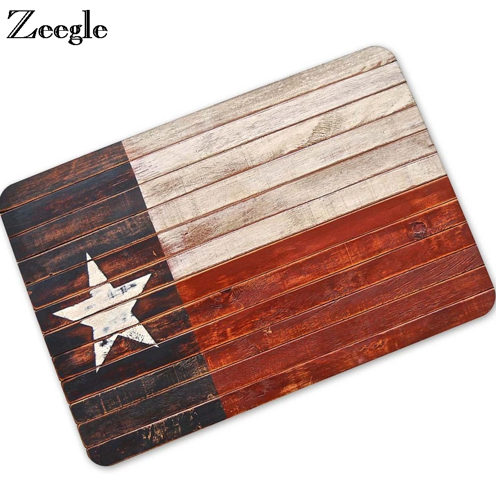 Zeegle Wood Pattern Home Entrance Outdoor Mats Rubber Mat For The
