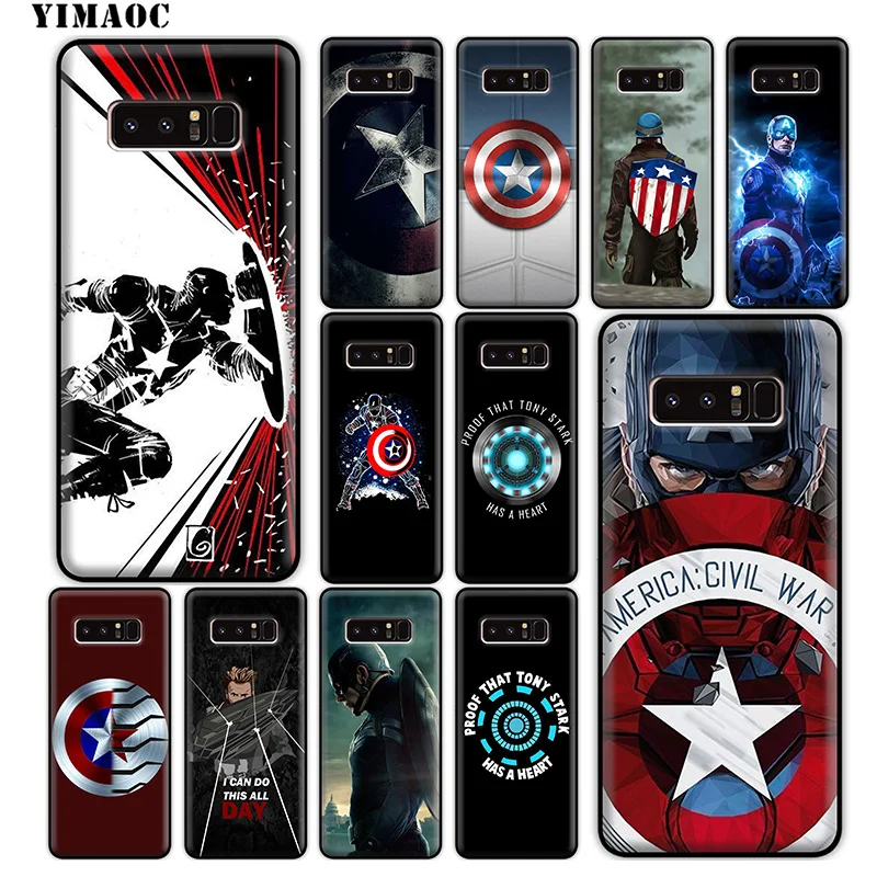 

YIMAOC Avenger Captain America Soft Silicone Case for Samsung Galaxy S10 S10e S9 S8 Plus S7 S6 Edge J6 Cover