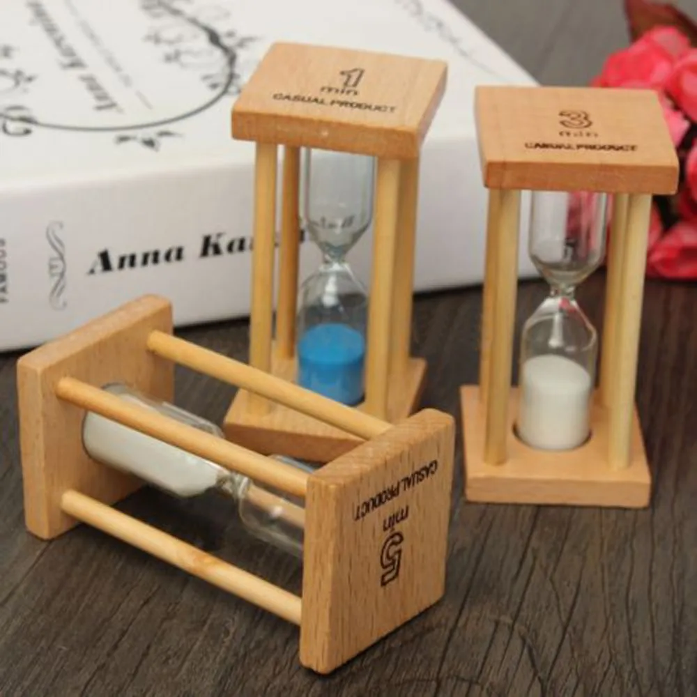 

песочные часы hourglass ampulheta 1/3/5Min Wooden Sand Sandglass Hourglass Timer Clock Home Decor Gift Kitchen Drop Shipping 20