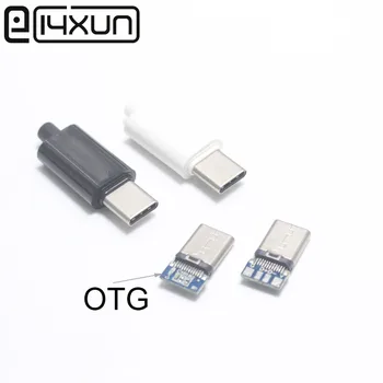 

10set OTG USB 3.1 Type C Male Plug Welded Type USB-C DIY Repairs Cable Connector for iPhone ect
