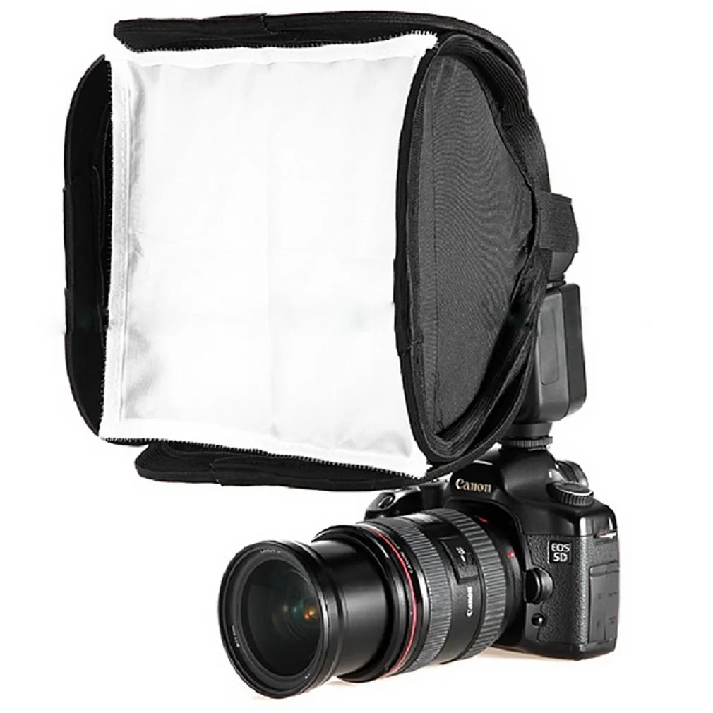 

Camera Flash Diffuser 23cm Mini Portable 9inch Softbox Diffuser for Flash/Speedlite/Speedlight 23x23cm