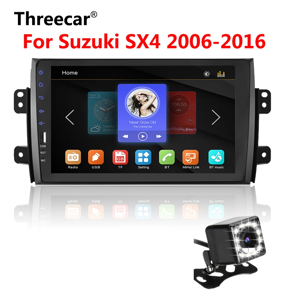 2din Автомагнитола 9 дюймов сенсорный mirrorlink Android телефон для Suzuki SX4 2006-20162 DIN MP5 плеер Авторадио Bluetooth магнитофон