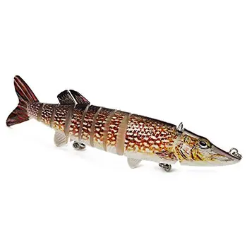 

8"/20cm Pike Muskie Fishing Lure Swimbait Crankbait Hard Bait Fish Tackle,H