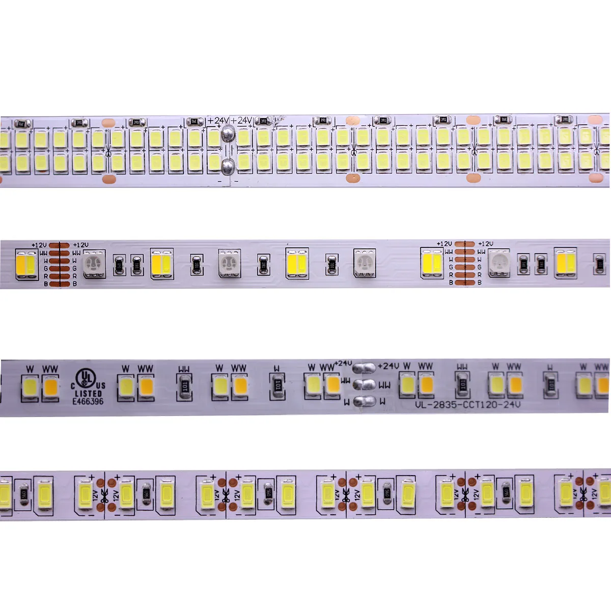 Светодиодные ленты 5 м 2835 5730 5050 5054 RGB CCT RGBCCT RGBW/RGBWW теплый белый 60/120/240/480 светодиодный 4in1 12V 24V ленты светильник полосы Гибкие