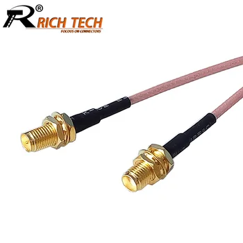 

10pcs/lot RP SMA Female to SMA Female Jack RG316 Pigtail Cable Assembly SMA to SMA RF Extension Cable 15cm/50cm/100cm