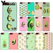 Yinuoda милый мультяшный авокадо черный ТПУ Мягкий силиконовый чехол для телефона для iPhone X XS MAX 6 6S 7 7plus 8 8Plus 5 5S XR