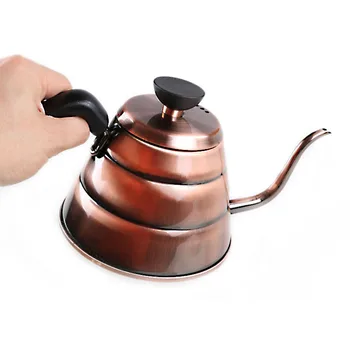 

High Quality 1L Stainless Steel Coffee Pot Drip Long Spout Kettle Cup Home Kitchen Accessory Pour Over Coffee And Tea Pot Gadget