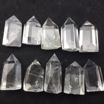 

10pc AAA+++ High Quality Transparnet Crystal Polished Healing Reiki feng shui Crystal Single Point Wand Wedding Decoration