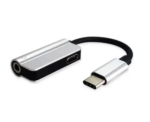 DHL бесплатно 100 шт usb type C аудио кабель 2 в 1 до 3 5 мм Jack зарядный адаптера для