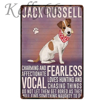

[ Kelly66 ] JACK RUSSELL Metal Sign Tin Poster Home Decor Pet Store Wall Art Painting 20*30 CM Size y-1613