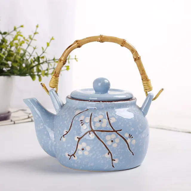 Вишневый цвет чайные горшки ручной работы чайник для воды послеобеденный чайник керамический японский чайный набор с 4 чашками лучшие подарки