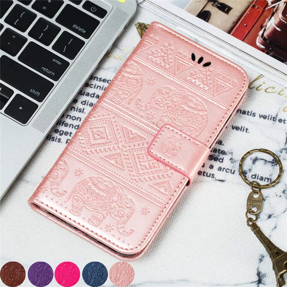 

For Motorola G7 Play XT1952 Luxury Flip Case moto g7 play Embossed Pattern Print Leather Card Wallet Stand Cover fone phone case