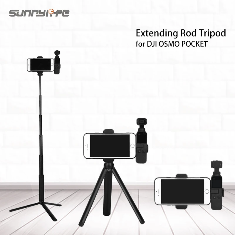 

In Stock Smartphone Fixing Bracket Stand Clamp Extending Rod Tripod for DJI OSMO POCKET Gimbal Accessories