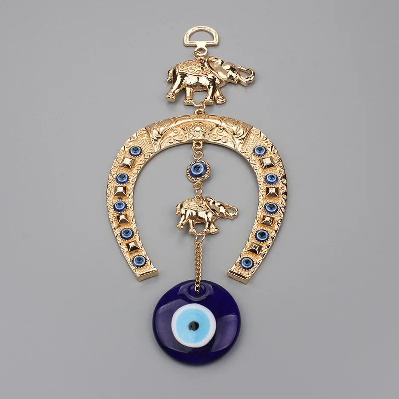 Ali Sword Evil Eye Islam Quran Hanging Lucky Gold Color Elephant