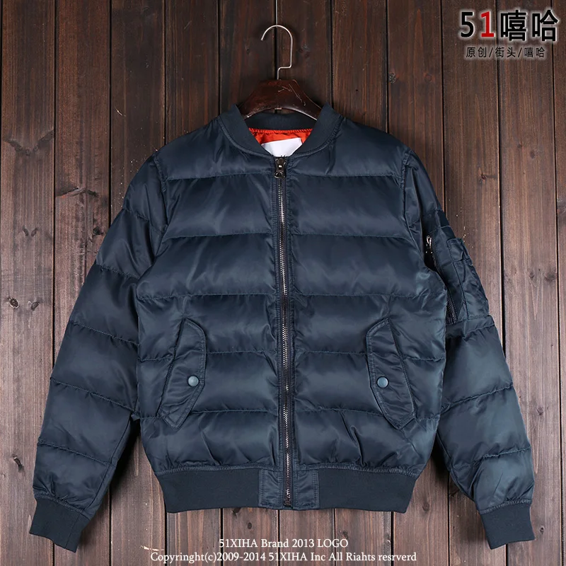 

Winter men clip cotton jacket original pure Baseball Jacket and simple youth thick jacket coat
