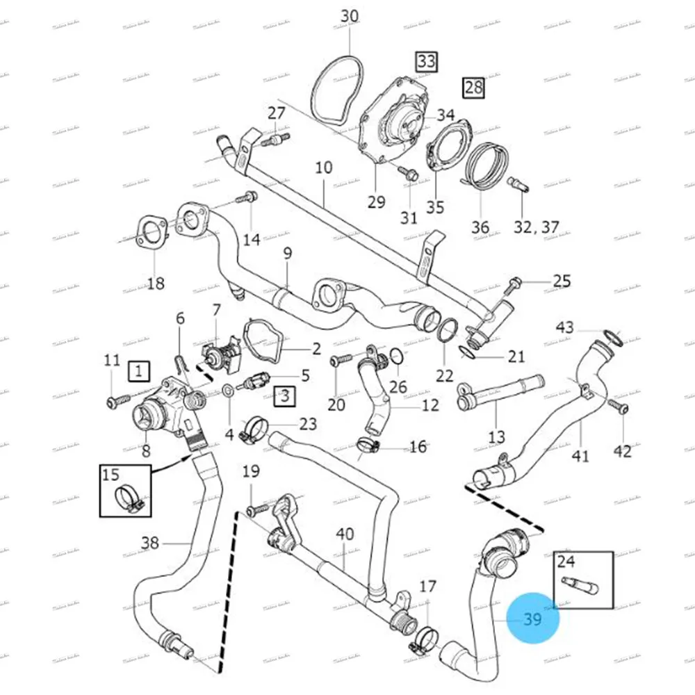 Для VOLVO 07-14 S80 S60 XC60 XC90 XC70 V70 разъем на трубу ниже 3.2L-L6 30774513 охлаждение-охлаждающий шланг нагреватель возврат