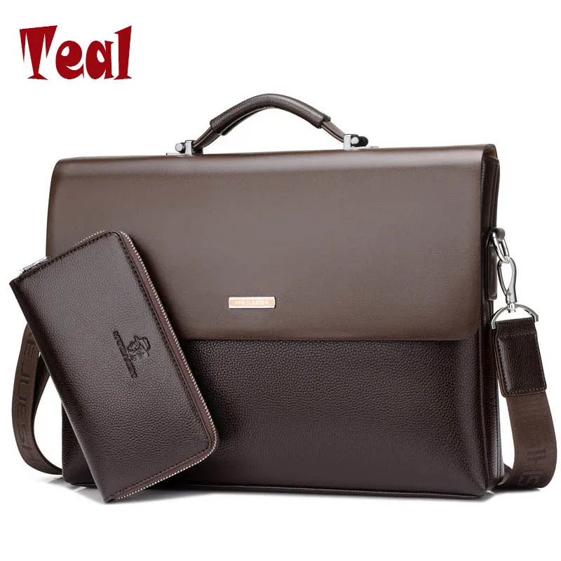 2018 New Arrival Famous Brand Business Men Briefcase Bag PU Leather Laptop Bag Briefcase Male PU ...