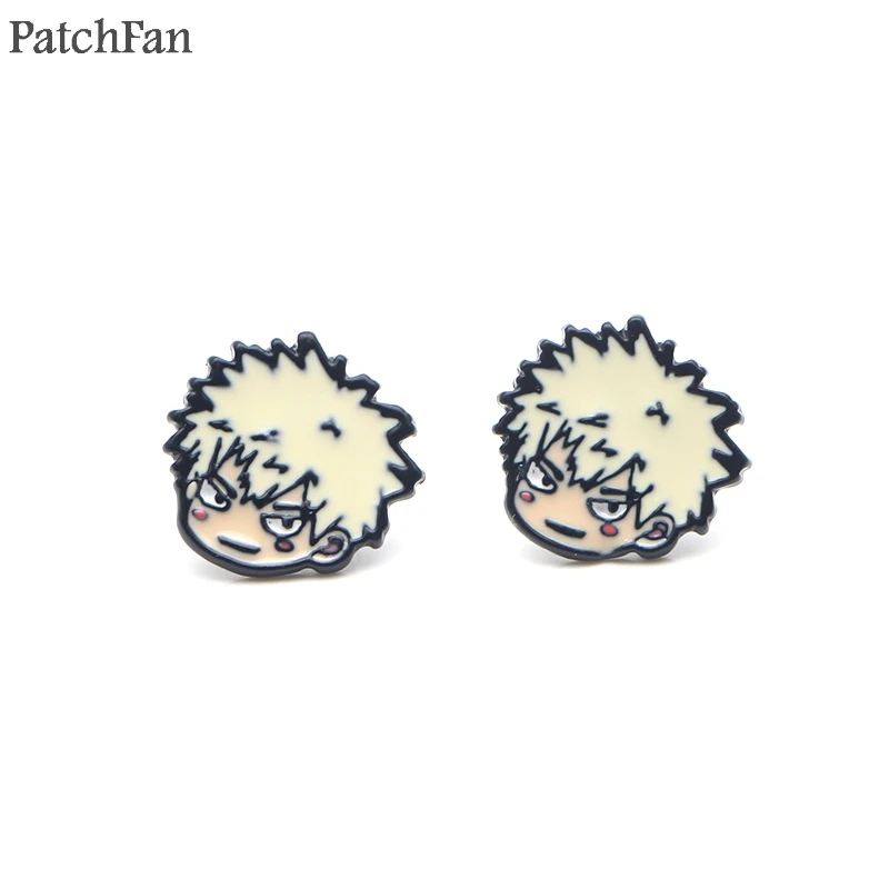 Patchfan мой герой Мультяшные сережки эмаль очаровательные милые Креативные para
