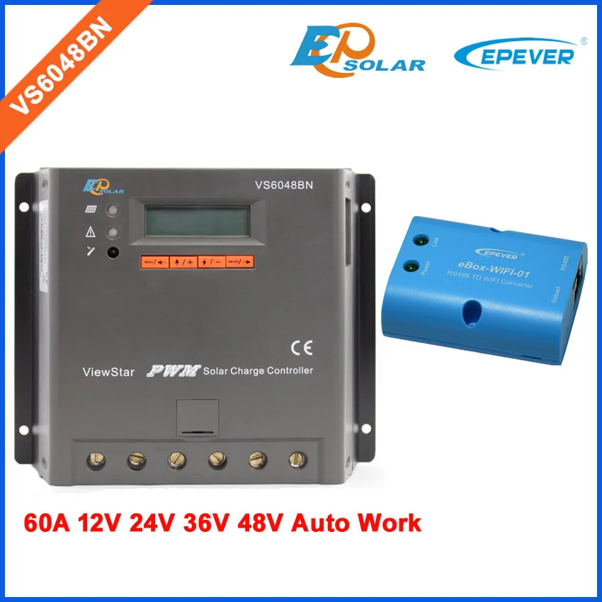 

WIFI CONNECT APP function for Android phone use PWM solar charging controller 60A 60amp eBOX-wifi-01 VS6048BN