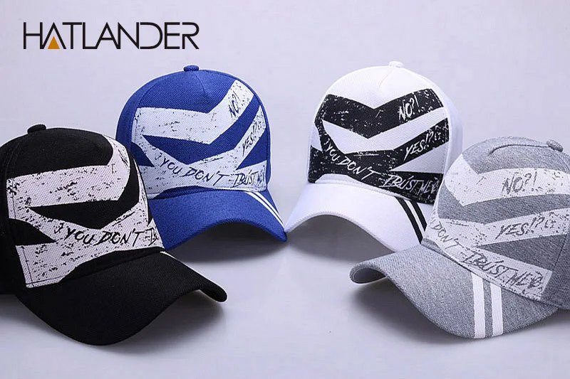 [HATLANDER] Модные бейсбольные кепки с 5 панелями граффити, женские спортивные шапки для улицы, мужские кепки, летняя повседневная Кепка для бега