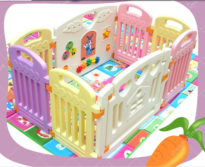 baby game fence plastic playpen crawling toddler child safety fence 6
