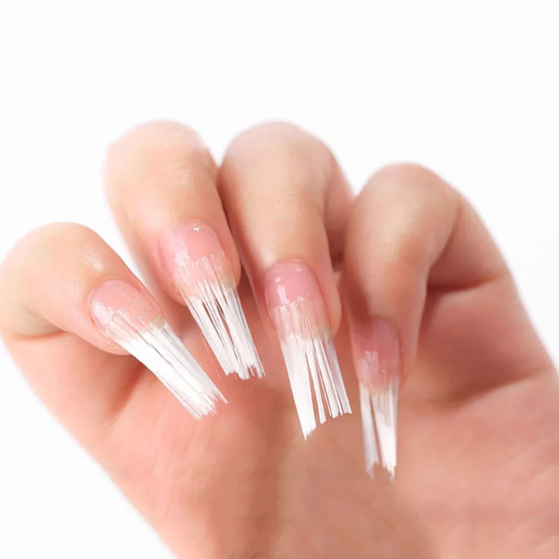 Дизайн ногтей стекловолокно для УФ гель ногти "сделай сам" 4 цвета акриловый наконечник для наращивания ногтей форма волокна DIY Стекло для