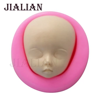 

3D Baby Face Girl Gum Paste Fondant Silicone Mold Cake Decorating Clay Resin Soap Candy Moulds ChocolateTools T0788