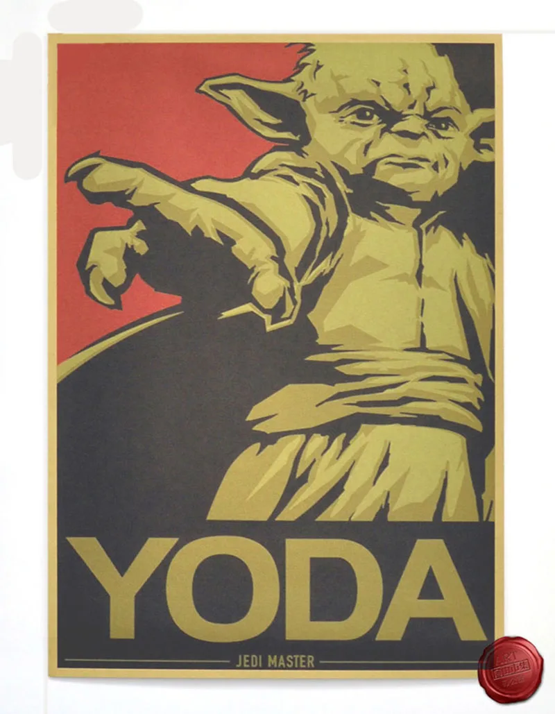 

Vintage Star Wars Poster Senior statesman Retro art Wall home Decoration for boy man children gay young