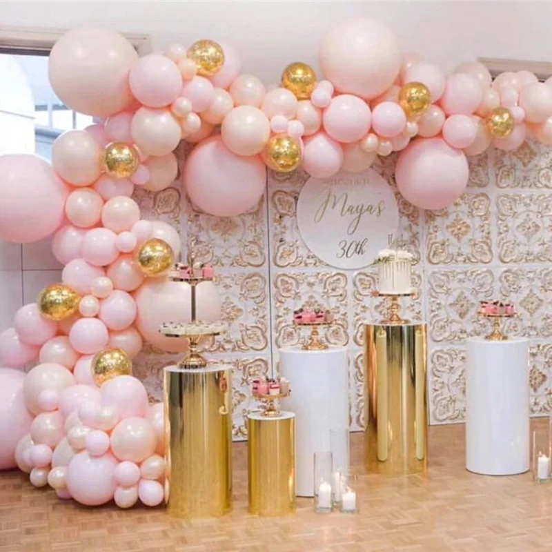 luxury gold silver mirror large dessert pan cake stand shop mall crafts display metal cylinder rack wedding tower | Дом и сад