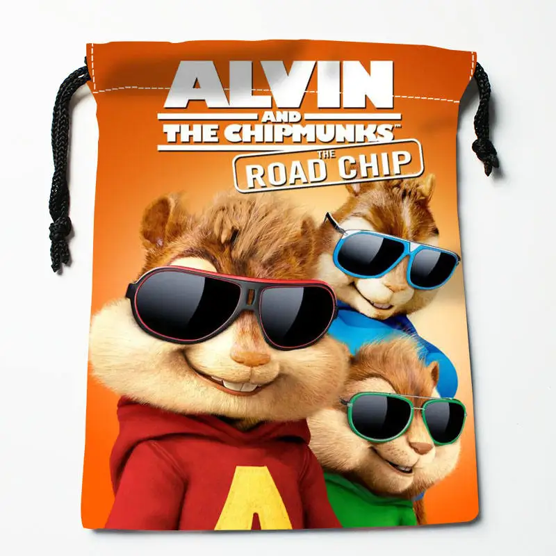 High quality Custom alvin printing storage bag drawstring bag gift Satin bags 27x35cm Compression Type Bags