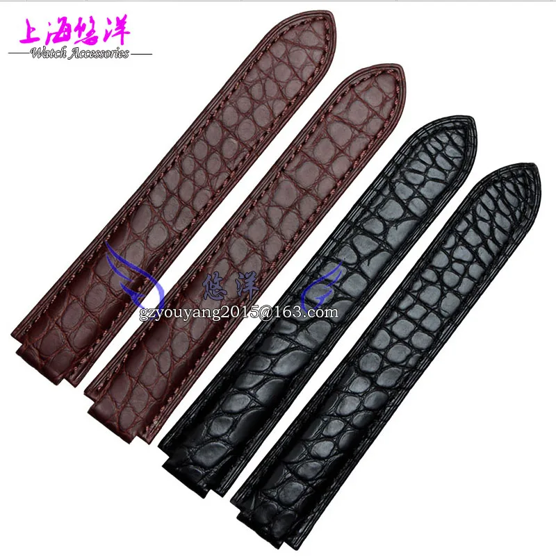 Crocodile leather strap watch men and women with medium and small number 14mm 18mm 20mm
