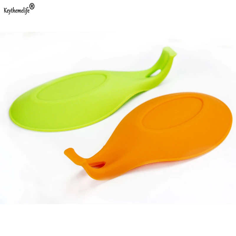 

1 Pcs Silicone Insulation Spoon Rest Heat Resistant Placemat Drink Glass Coaster Tray Spoon Pad Eat Mat Pot Holder Kitchen Tool