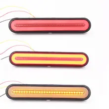 2× Neon LED RV Trailer Truck Stop Flowing Turn Signal Brake Rear Tail Light Lamp