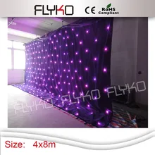 4x8 М звездный светодиодный занавес свадебный сценический фон с контроллером и блоком питания