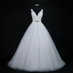 2019 Удивительный Кристалл Vestido De Noiva кружево на спине свадебное платье свадебные платья