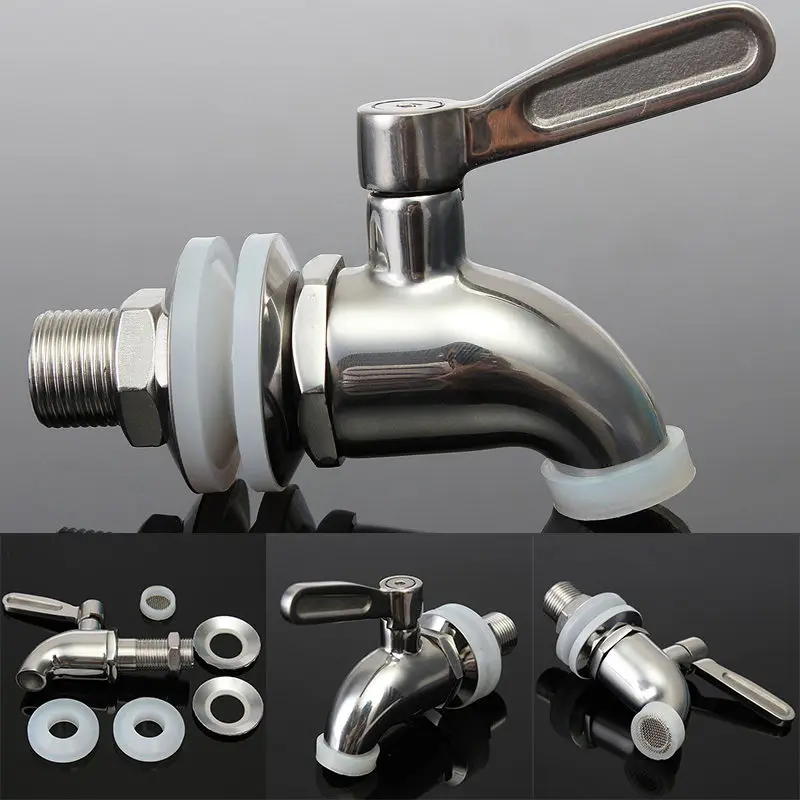 1.6cm 304 stainless steell Faucet Tap for Home Brew Barrel Beverage Wine Beer Kegs