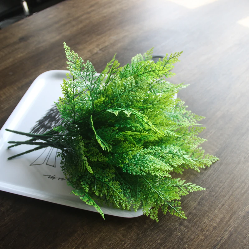 2018 nuevos 5 tipos de hierbas artificiales planta de plástico hierba falsa decoración del hogar flores mejor calidad venta directa por fábrica