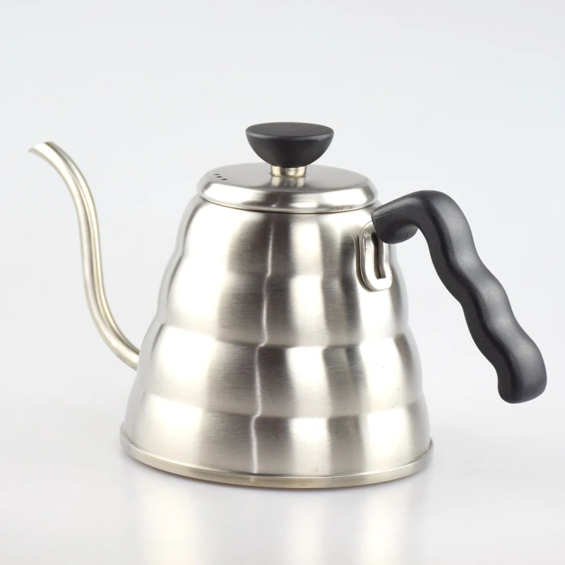 Новинка 304, чайник для капельного кофе из нержавеющей стали, чайник, 1200 мл, сервер для горячей воды V60, длинный гусиный носик, Кофеварка