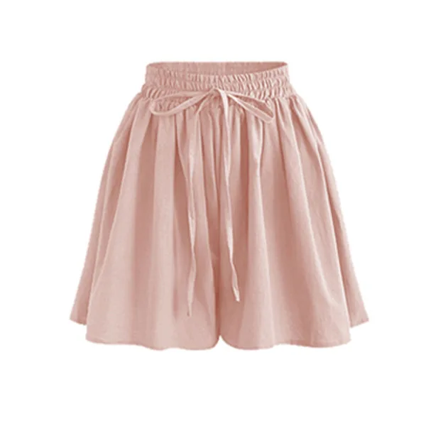 Short en mousseline de soie pour femmes, taille haute, été 8001