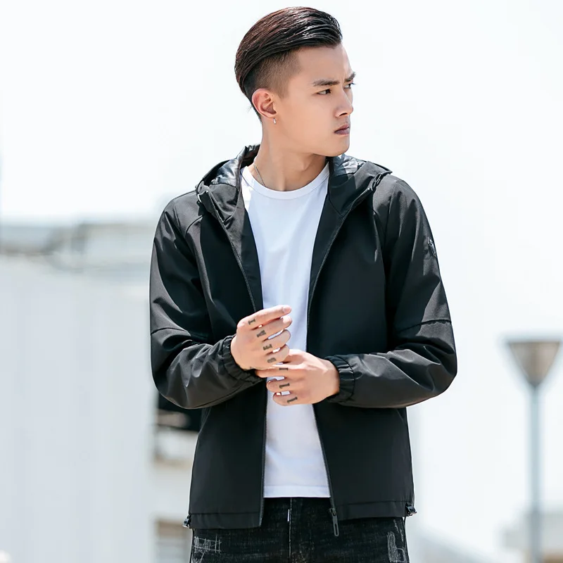 New hooded youth windbreaker for casual trend jacket for menin Jackets