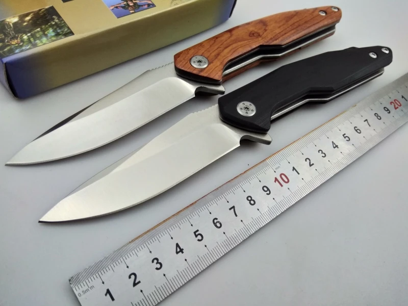 Продажа KESIWO D2 Складной нож Тактический выживания карманные ножи шарикоподшипник Флиппер лезвие G10 деревянной ручкой Открытый Отдых EDC инструменты